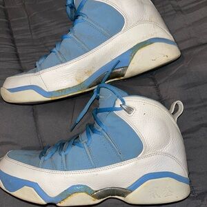 Nike Light Blue and White Athletic High-Top Sneakers